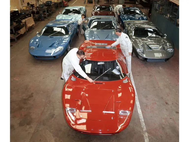 P/1058 receives final preparations prior to leaving the Ford Advanced Vehicles factory in Slough.