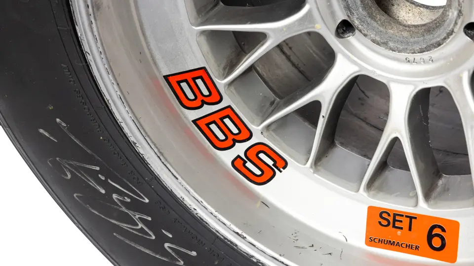 BBS Wheel and Bridgestone Potenza Slick Signed Tyre | The