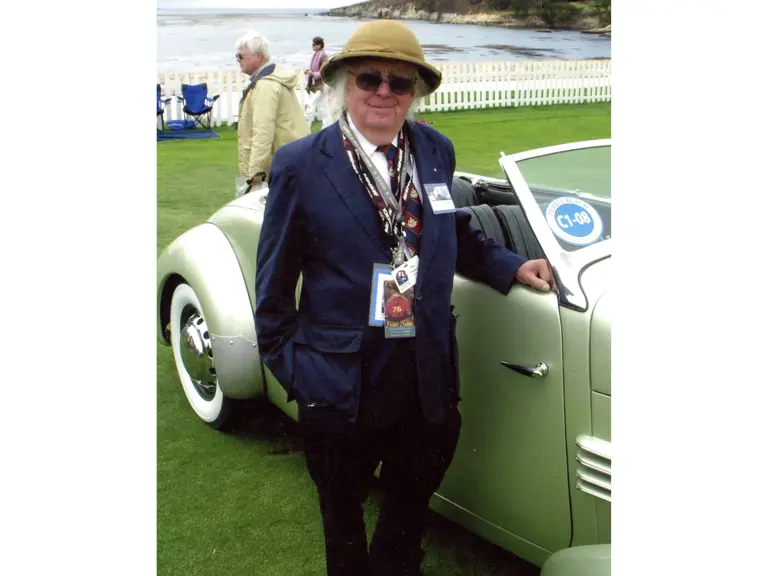 Longtime owner Ric Simpson with his pride and joy at the 2008 Pebble Beach Concours d'Elegance.