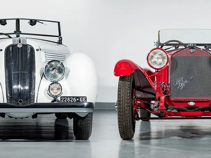 Lancia Astura Cabriolet Series III Tipo Bocca and Alfa Romeo 6C 1750 Gran Sport Spider offered at RMs Monterey 2022