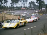 Leading the pack through Tetre Rouge, the Bell/De Fierlant Ferrari 512 S claimed 5th place at the 1970 24 Hours of Le Mans.