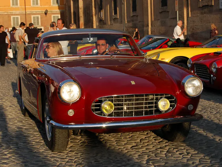 The 250 GT Coupé is pictured participating in the Ferrari 60 Anni concours event in 2007.