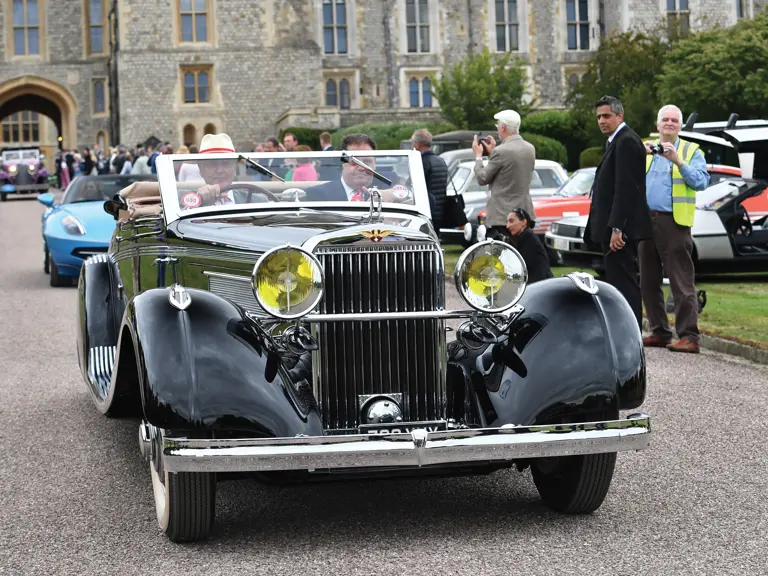 The Hispano-Suiza on display at the 2016 Concours of Elegance at Windsor Castle.