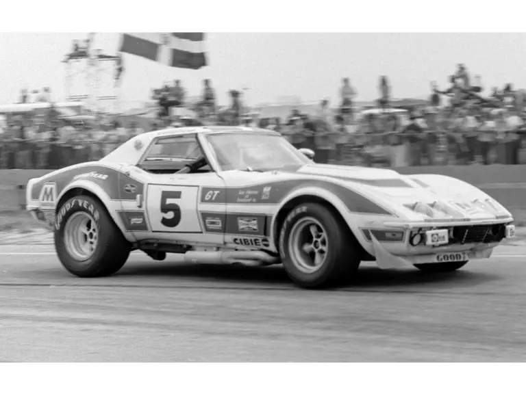 The RED Corvette at the 1973 12 Hours of Sebring.