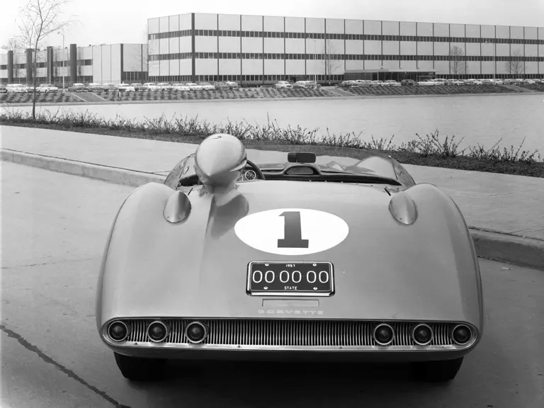 Period photo of the Chevrolet Corvette SS at the GM Technical Center in Warren, Michigan.