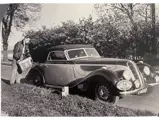 Chassis 74308 is pictured here being refuelled by its second owner, Morgens Skarring, at the 1950 Tulpen Rally in Holland. Courtesy of the owner.