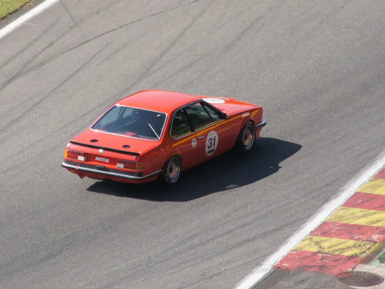 The BMW 635 CSi wears race number “31” as it competes in the Heritage Touring Cup, seen here at Spa-Classic in May 2014.